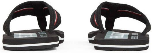 Tommy Hilfiger Teenslippers CORPORATE HILFIGER BEACH SANDAL dianette zomerschoen flats comfort-schoen met strepen