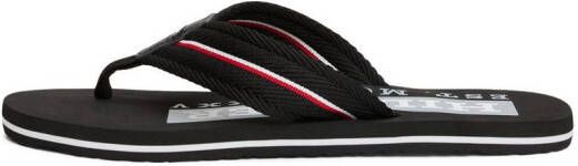 Tommy Hilfiger Teenslippers CORPORATE HILFIGER BEACH SANDAL dianette zomerschoen flats comfort-schoen met strepen