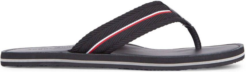 Tommy Hilfiger Teenslippers HILFIGER LEATHER BEACH SANDAL