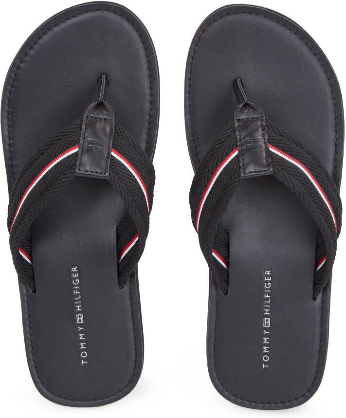 Tommy Hilfiger Teenslippers HILFIGER LEATHER BEACH SANDAL