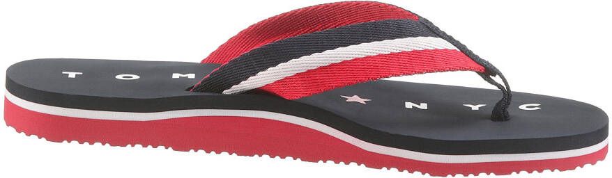 Tommy Hilfiger Teenslippers TOMMY LOVES NY BEACH SANDAL zomerschoen slippers poolslippers met logo op de loopzool - Foto 9