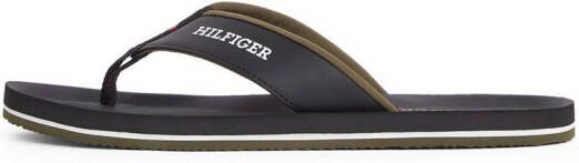Tommy Hilfiger Teenslippers PADDED COMFORT HILFIGER B SANDAL dianette zomerschoen slippers badschoen met logo-opdruk