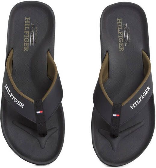 Tommy Hilfiger Teenslippers PADDED COMFORT HILFIGER B SANDAL dianette zomerschoen slippers badschoen met logo-opdruk