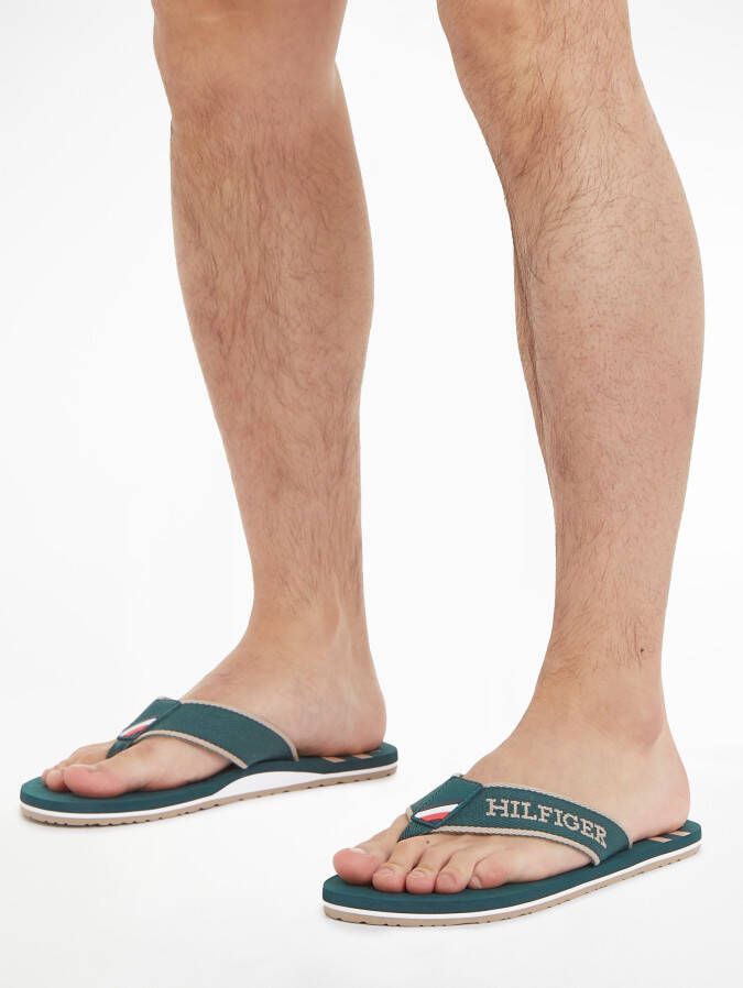 Tommy Hilfiger Teenslippers SPORTY HILFIGER BEACH SANDAL zomerschoen slippers poolslides zwemschip met logo-opschrift