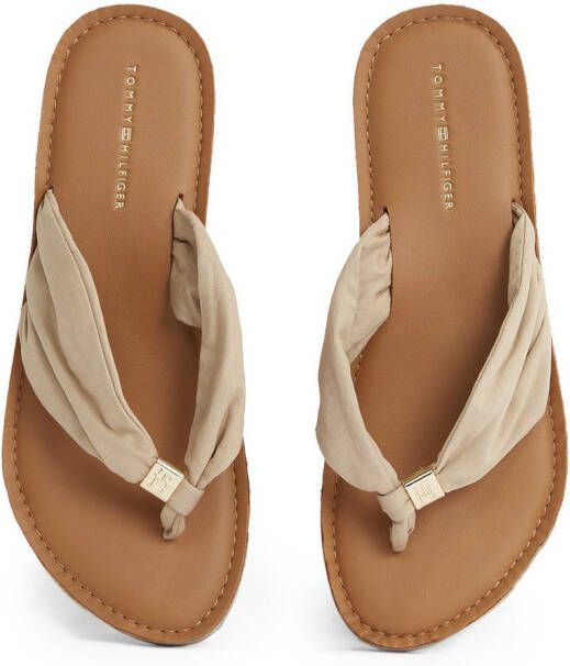 Tommy Hilfiger Teenslippers TH ELEVATED BEACH SANDAL zomerschoen comfortabele schoen flats slippers met th-sieraandeel