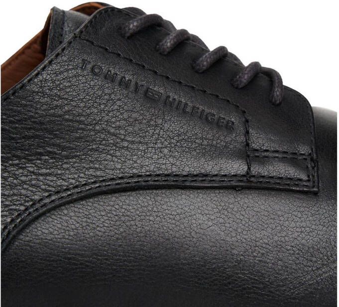 Tommy Hilfiger Veterschoenen HILFIGER VOGUE LTH SHOE zakelijke schoen avondschoen met zijdelingse logo