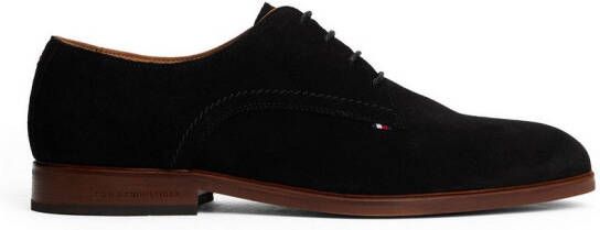 Tommy Hilfiger Veterschoenen HILFIGER DRESS SUEDE SHOE avondschoen zakelijke schoen met kleine logovlag