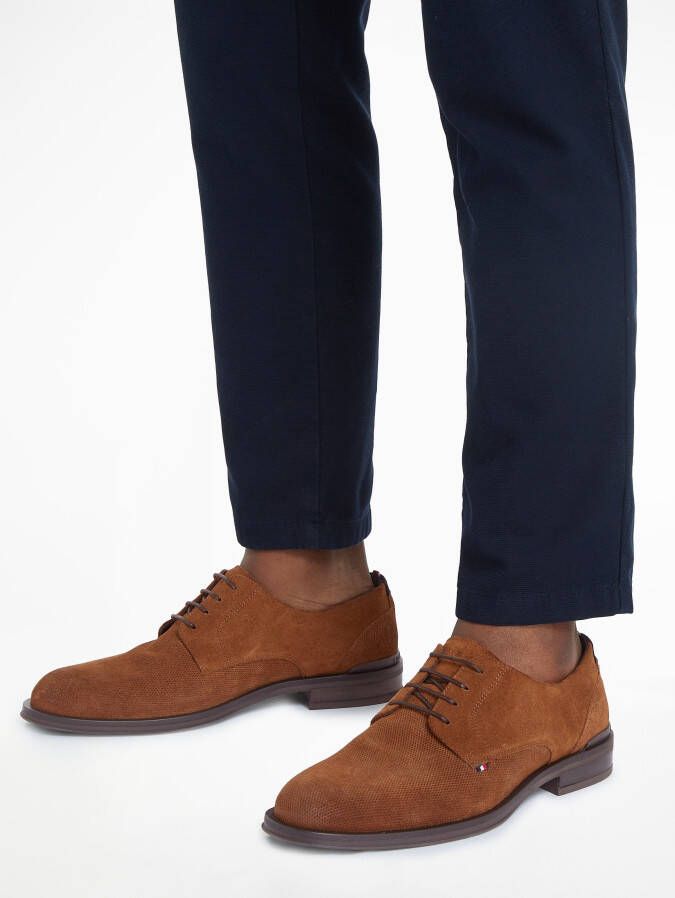 Tommy Hilfiger Veterschoenen CORE HILFIGER TEXTURED SDE SHOE voor de elegante uitstraling vrijetijdsschoen lage schoen veterschoen