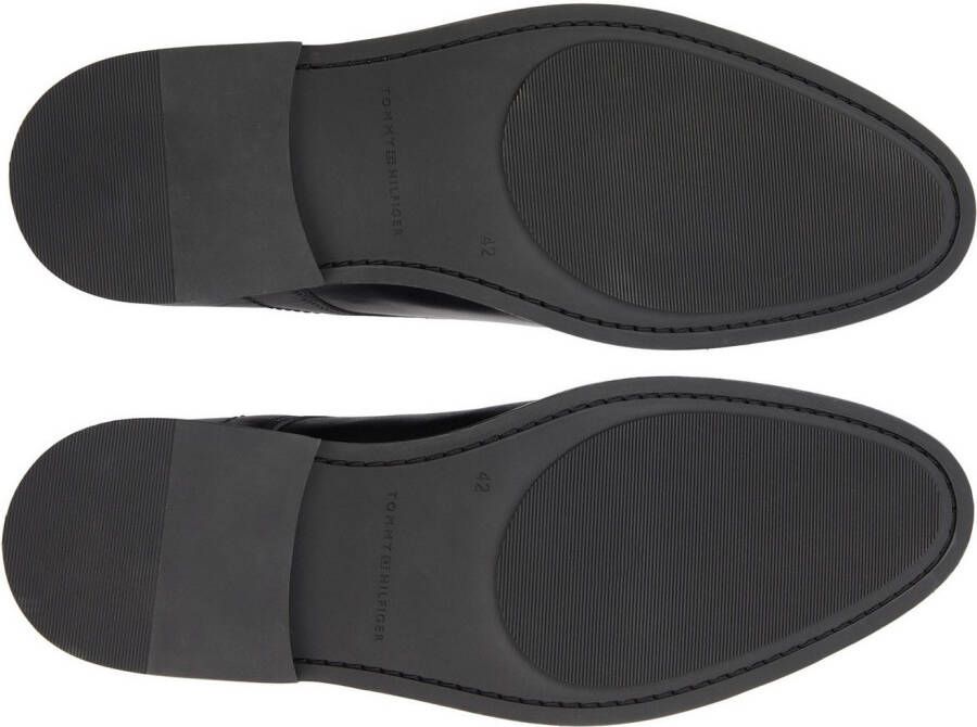 Tommy Hilfiger Veterschoenen HILFIGER THUNIT LTH SHOE blokhak zakelijke schoen avondschoen in edele used look