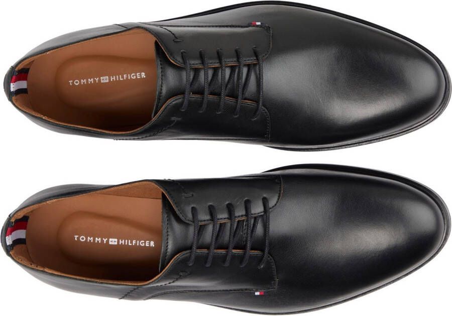 Tommy Hilfiger Veterschoenen HILFIGER THUNIT LTH SHOE blokhak zakelijke schoen avondschoen in edele used look