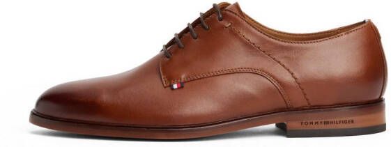 Tommy Hilfiger Veterschoenen HILFIGER THUNIT LTH SHOE blokhak zakelijke schoen avondschoen in edele used look