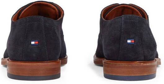 Tommy Hilfiger Veterschoenen HILFIGER THUNIT SUEDE SHOE hakken zakelijke schoen feest schoen in smalle vorm