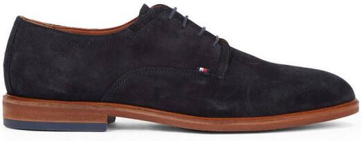Tommy Hilfiger Veterschoenen HILFIGER THUNIT SUEDE SHOE hakken zakelijke schoen feest schoen in smalle vorm