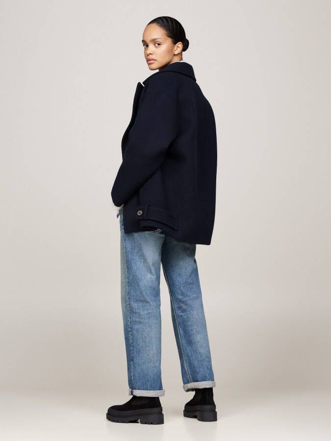 TOMMY JEANS Chelsea-boots TJW FOXING CHELSEA SUEDE blokhak instap laarzen enkellaars met kleurrijke aantrekloop