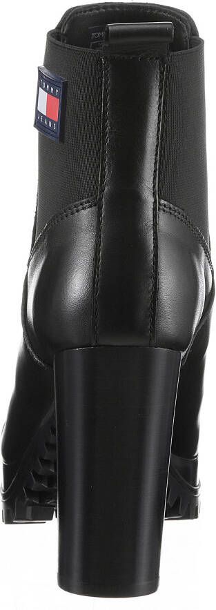 TOMMY JEANS Highheel-laarsjes TJW NEW ESS HIGH HEEL BOOT blokhak partymode enkellaarzen in smalle vorm