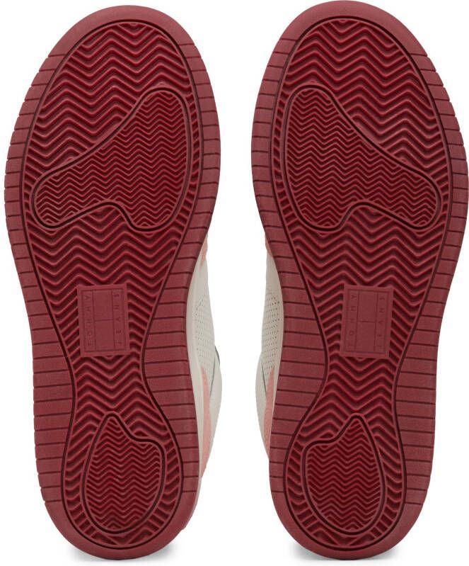 TOMMY JEANS Plateausneakers TJW RETRO BASKET FLATFORM MIX vrijetijdsschoen lage schoen veterschoen met logo-vlag