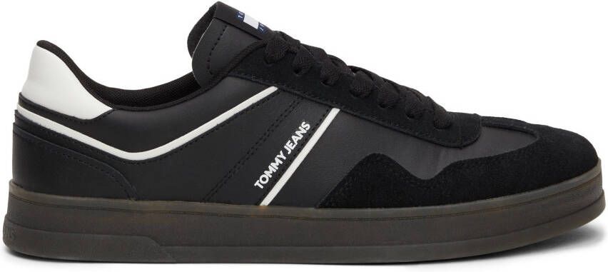 TOMMY JEANS Plateausneakers TJM LEATHER RETRO CUPSOLE vrijetijdsschoen lage schoen veterschoen met contrasterende details