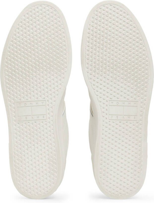 TOMMY JEANS Plateausneakers TJM LEATHER RETRO CUPSOLE vrijetijdsschoen lage schoen veterschoen met contrasterende details