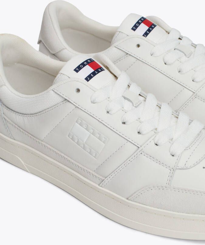 TOMMY JEANS Plateausneakers THE GREENWICH MIX MEDIA vrijetijdsschoen veterschoen lage schoen met logovlag