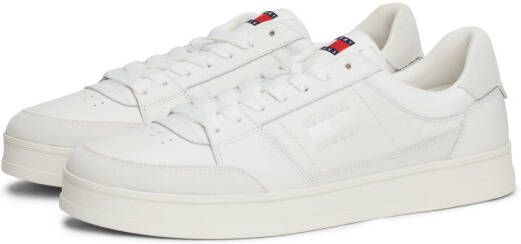 TOMMY JEANS Plateausneakers THE GREENWICH MIX MEDIA vrijetijdsschoen veterschoen lage schoen met logovlag