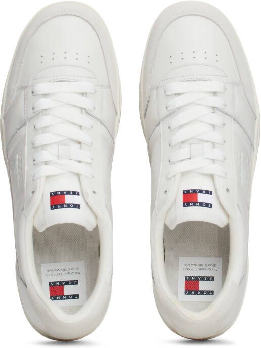 TOMMY JEANS Plateausneakers THE GREENWICH MIX MEDIA vrijetijdsschoen veterschoen lage schoen met logovlag