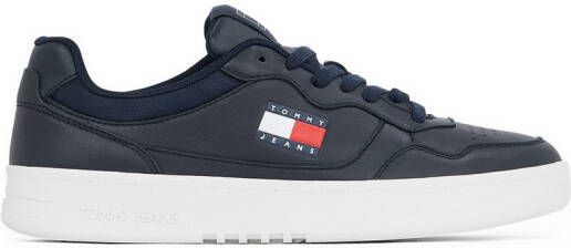TOMMY JEANS Plateausneakers (NEW) TJM CUPSOLE LEATHER ESS vrijetijdsschoen lage schoen veterschoen in basket-look