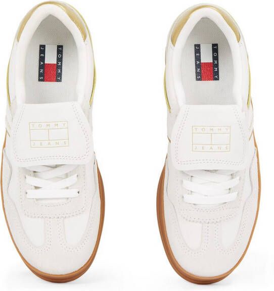 TOMMY JEANS Plateausneakers THE GREENWICH FLAP vrijetijdsschoen lage schoen veterschoen met sierstiksels