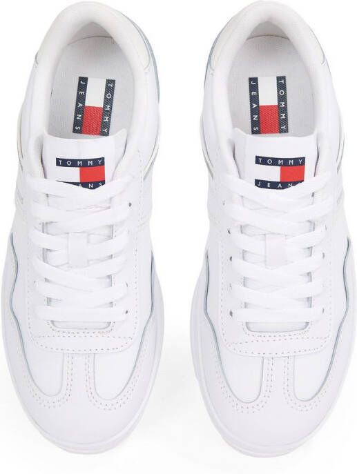 TOMMY JEANS Plateausneakers THE GREENWICH LEATHER vrijetijdsschoen lage schoen veterschoen in basket-look