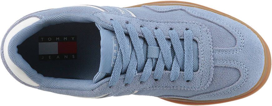 TOMMY JEANS Plateausneakers THE GREENWICH SUEDE vrijetijdsschoen lage schoen veterschoen met gepolsterde schacht