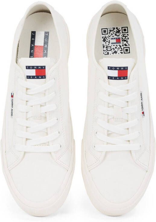 TOMMY JEANS Plateausneakers TJM LACE UP CANVAS COLOR vrijetijdsschoen lage schoen veterschoen met logo-patch op de tong