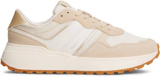TOMMY JEANS Plateausneakers TJW CLEATED RUNNER vrijetijdsschoen lage schoen veterschoen met contrastafwerking