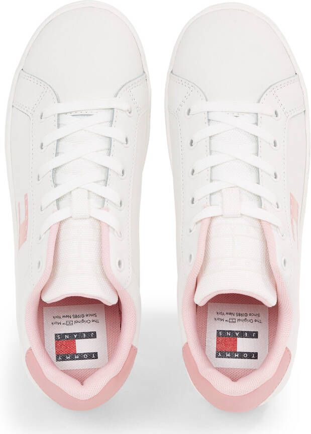 TOMMY JEANS Plateausneakers TJW FLATFORM ESS vrijetijdsschoen lage schoen veterschoen met gepolsterde schacht