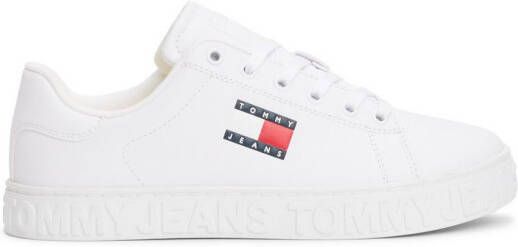 TOMMY JEANS Plateausneakers TJW LOGO OUTSOLE SNEAKER ESS vrijetijdsschoen lage schoen veterschoen met zijlogo-vlag