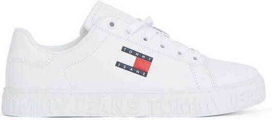 TOMMY JEANS Plateausneakers TJW LOGO OUTSOLE SNEAKER ESS vrijetijdsschoen lage schoen veterschoen met zijlogo-vlag