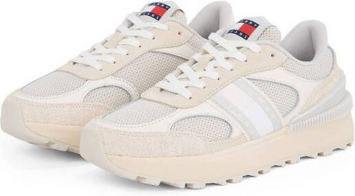 TOMMY JEANS Plateausneakers TJW TECH RUNNER vrijetijdsschoen lage schoen veterschoen in materiaal-mix