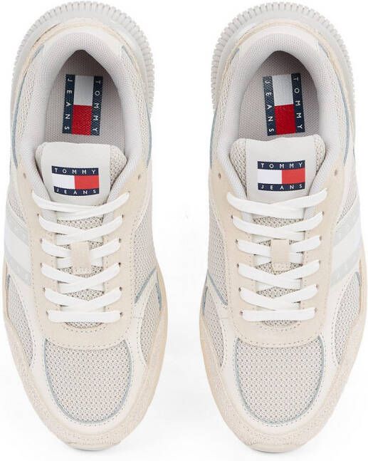 TOMMY JEANS Plateausneakers TJW TECH RUNNER vrijetijdsschoen lage schoen veterschoen in materiaal-mix