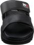 Tommy Jeans Zwarte platte sandalen voor vrouwen Black Dames - Thumbnail 11