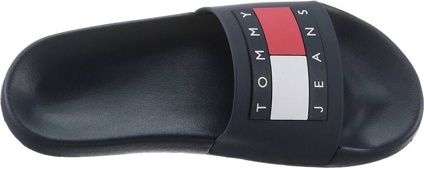 TOMMY JEANS Slippers FLAG POOL SLD ESS zomerschoen slippers met gekleurde logovlag