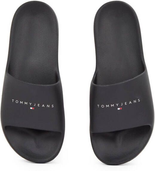 TOMMY JEANS Slippers TJM BASIC SANDAL instapschoen zomerschoen comfort-schoen met logo-opdruk