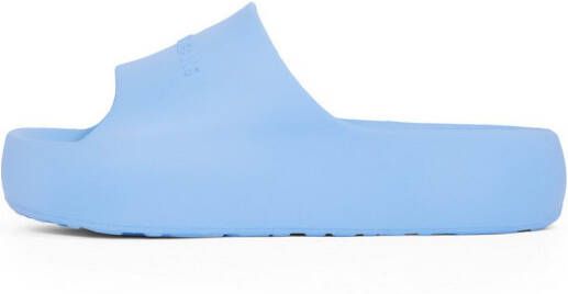 TOMMY JEANS Slippers TJW CHUNKY POOL SLIDE ESS plateau zomerschoen instapschoen comfortabele schoen logo-opdruk
