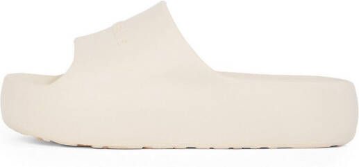TOMMY JEANS Slippers TJW CHUNKY POOL SLIDE ESS plateau zomerschoen instapschoen comfortabele schoen logo-opdruk