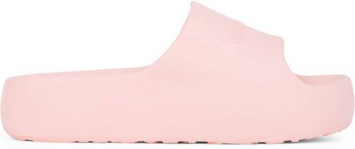 TOMMY JEANS Slippers TJW CHUNKY POOL SLIDE ESS plateau zomerschoen instapschoen comfortabele schoen logo-opdruk