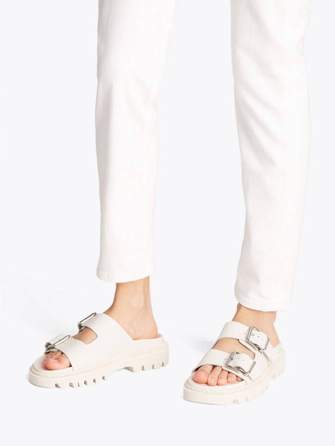 TOMMY JEANS Slippers TJW DOUBLE STRAP SANDAL plateau zomerschoen instapper met twee verstelbare gespen