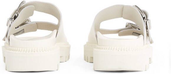 TOMMY JEANS Slippers TJW DOUBLE STRAP SANDAL plateau zomerschoen instapper met twee verstelbare gespen