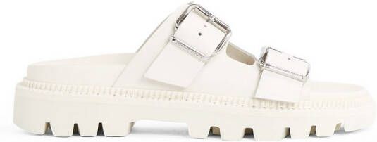 TOMMY JEANS Slippers TJW DOUBLE STRAP SANDAL plateau zomerschoen instapper met twee verstelbare gespen