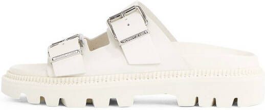 TOMMY JEANS Slippers TJW DOUBLE STRAP SANDAL plateau zomerschoen instapper met twee verstelbare gespen