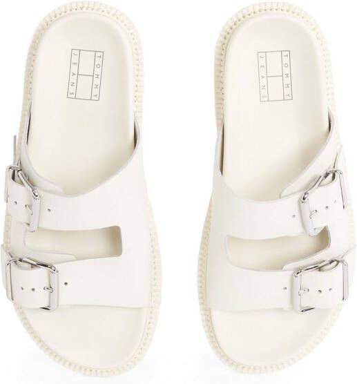TOMMY JEANS Slippers TJW DOUBLE STRAP SANDAL plateau zomerschoen instapper met twee verstelbare gespen