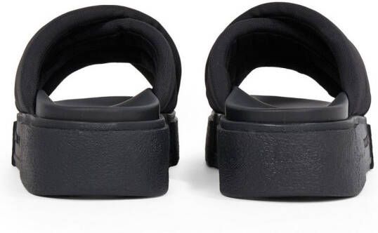TOMMY JEANS Slippers TJW FLATFORM SANDAL plateau zomerschoen instapschoen met gewatteerde bandages