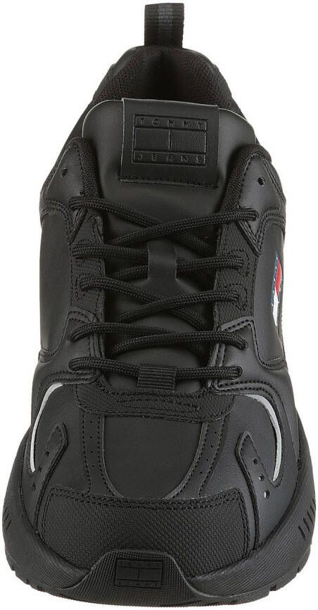 TOMMY JEANS Sneakers TJM RUNNER LEATHER vrijetijdsschoen halfhoge schoen veterschoen met reflecterende details