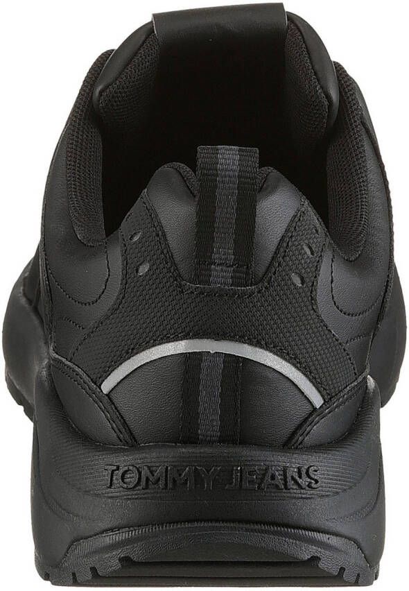 TOMMY JEANS Sneakers TJM RUNNER LEATHER vrijetijdsschoen halfhoge schoen veterschoen met reflecterende details